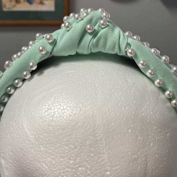 Bundle Three La Bella Headbands Pearls Knotted Seafoam Green Purple Pink - Picture 11 of 12